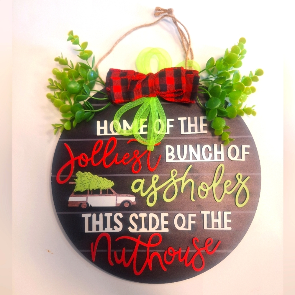 Holiday door wreath - Funny - New in package